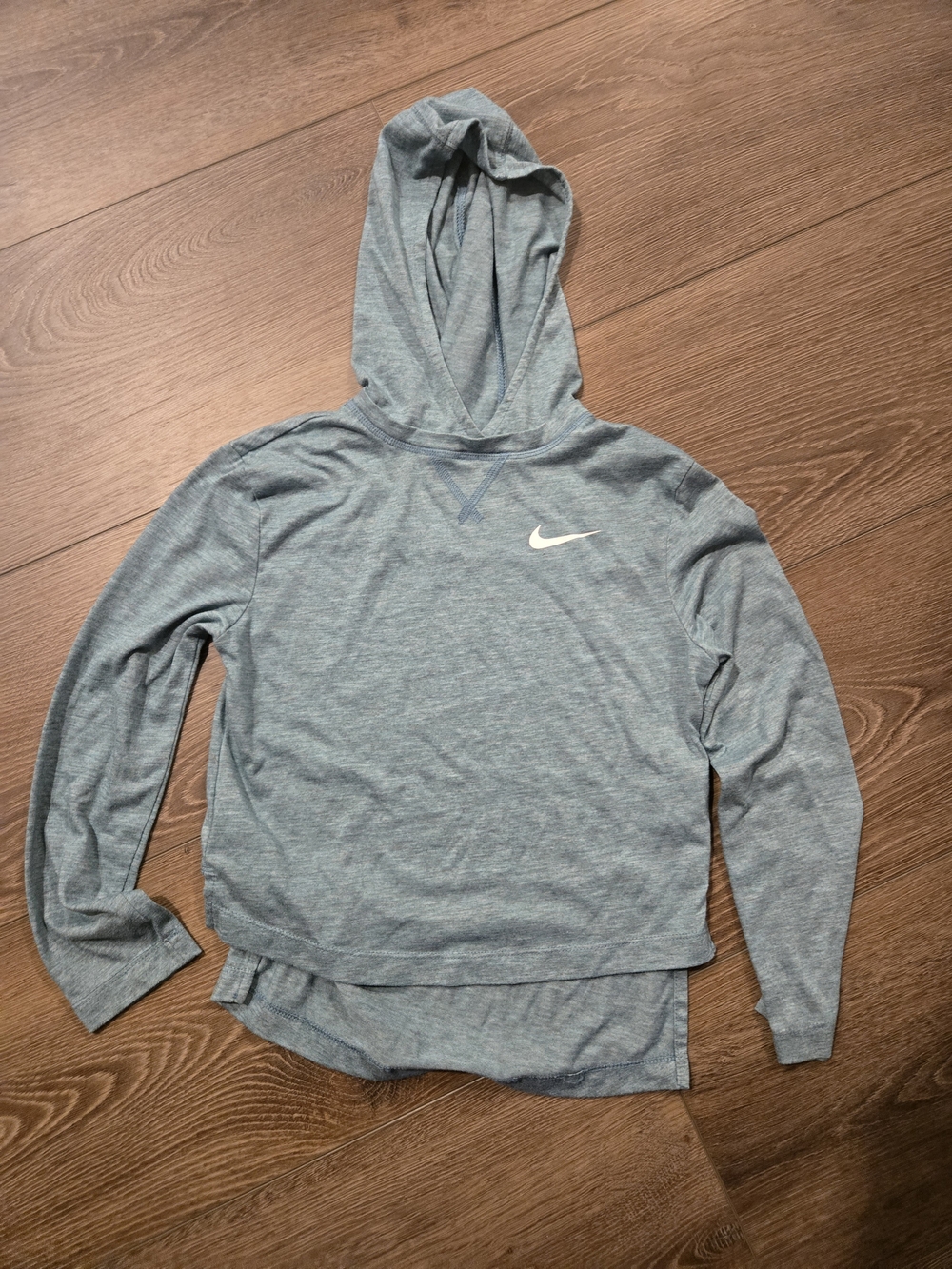 Nike Women's Heathered Slate Blue Hooded Pullover